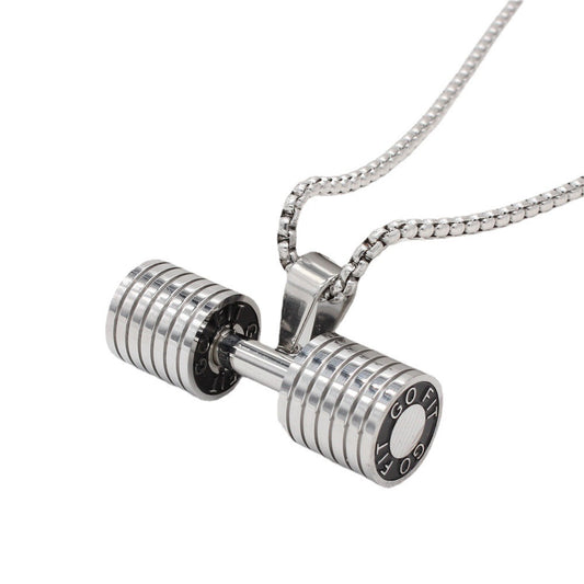 Planderful Titanium Steel Necklace For Men Gym Fitness Pendant Durable Urban Style