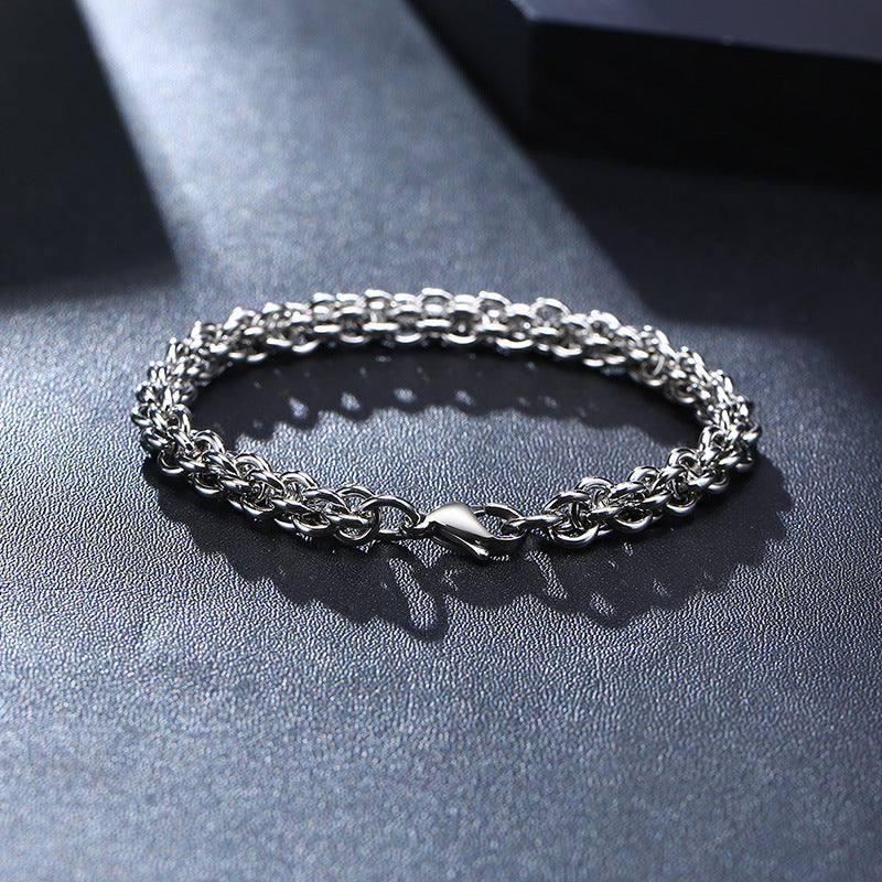 Stainless Steel Lantern Chain Bracelet Steel Male Thick Bracelet