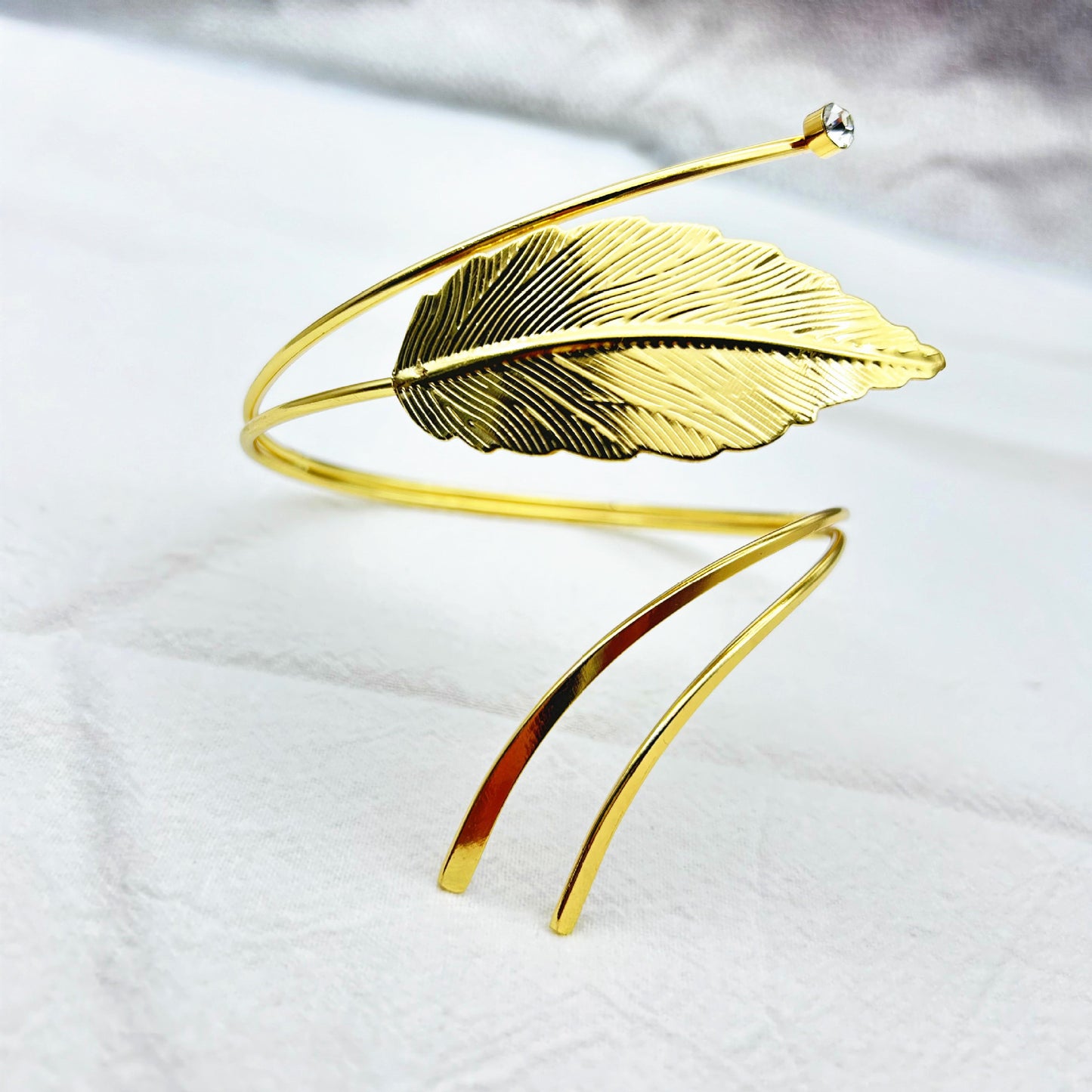 Planderful Savanna Rhythms Bracelet Set – Exaggerated Metal Design with Zircon Encrusted Detail