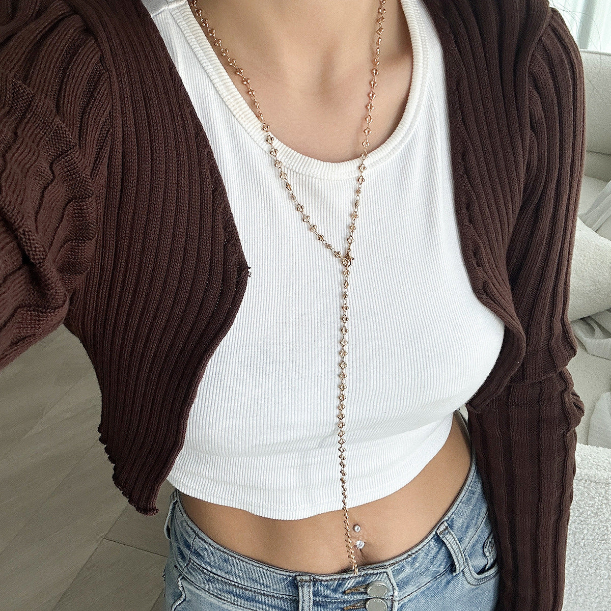 Layered Heart & Eye Y-Necklace