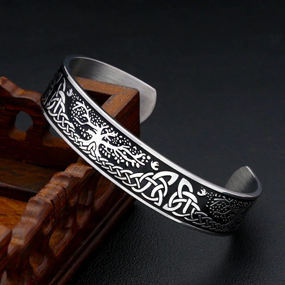 Celtic Tree of Life Viking Stainless Steel Men's Bracelet