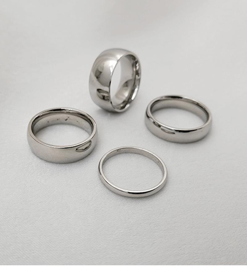Ring Jewelry Stainless Steel Bare Ring 8MM Plain Men’s Accessories