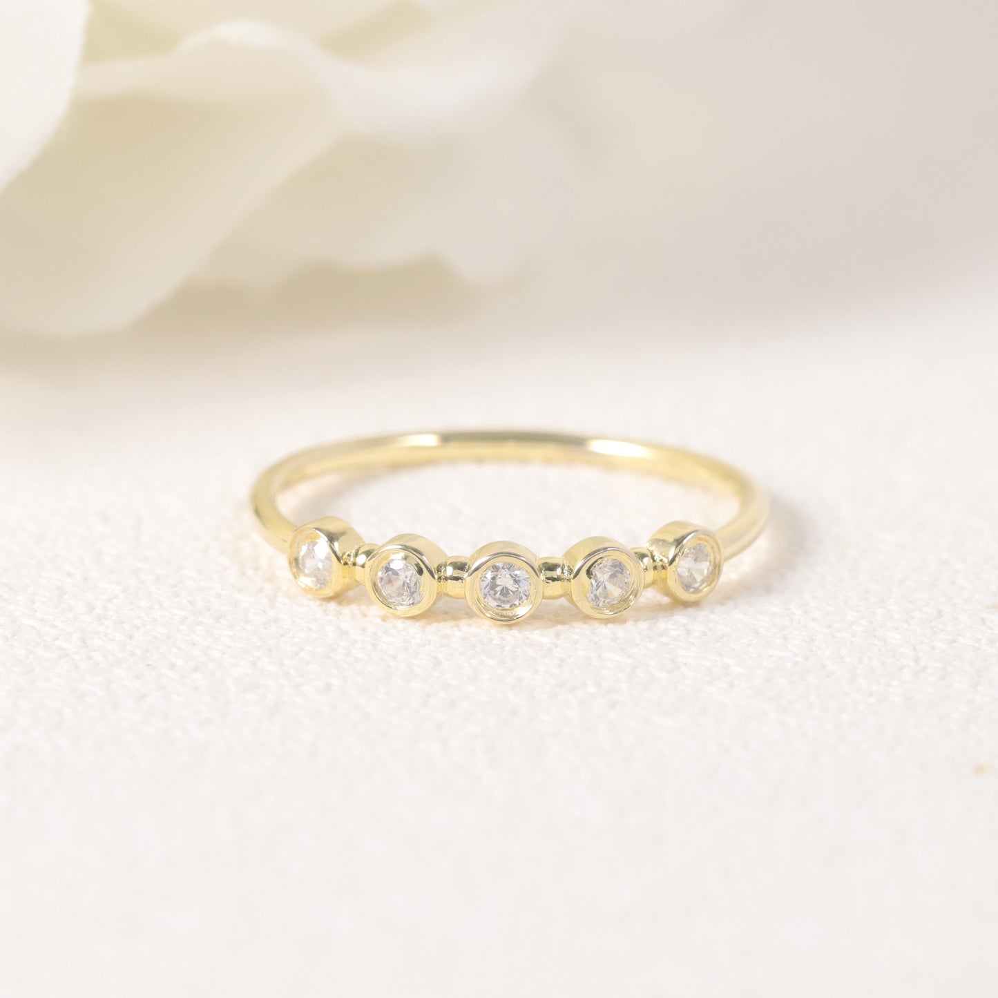 Cold Wind Premium Ring Bubble Golden Dawn s925 Silver Moissanite Ring for All