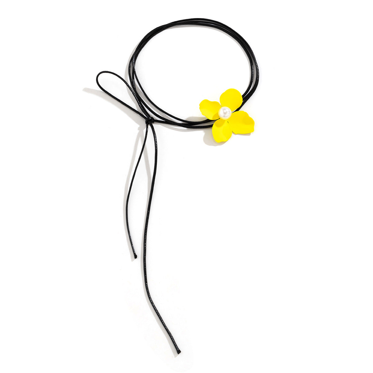 Hot Girl Flower Collar Women's Simple Pull-on Wax Line Tassel Necklace