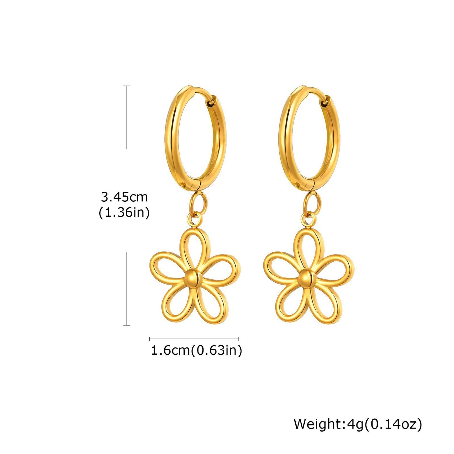 Stainless Steel French Elegance Romantic Commuter Flower Necklace Bracelet Bead Chain