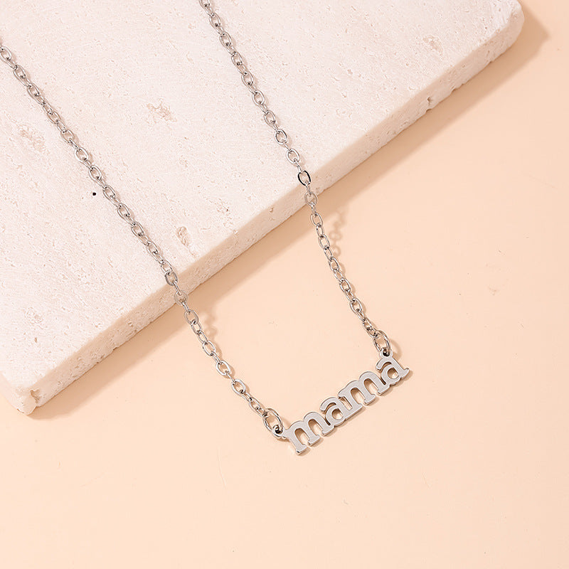 Trendy Mama Letter Pendant Necklace - Vienna Verve Collection