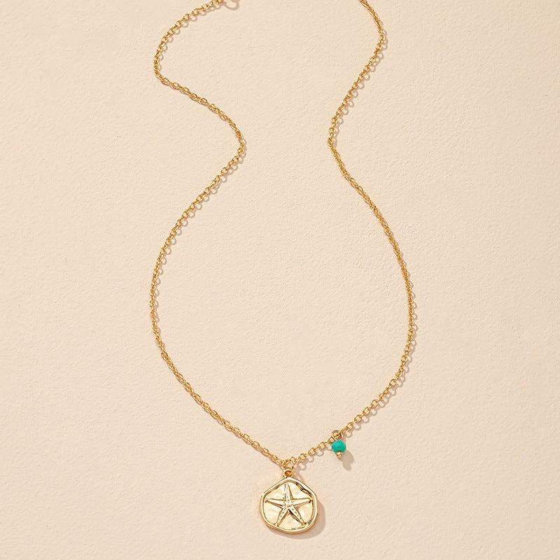 Colorfast Luxury Starfish Necklace with Celeb Clavicle Chain