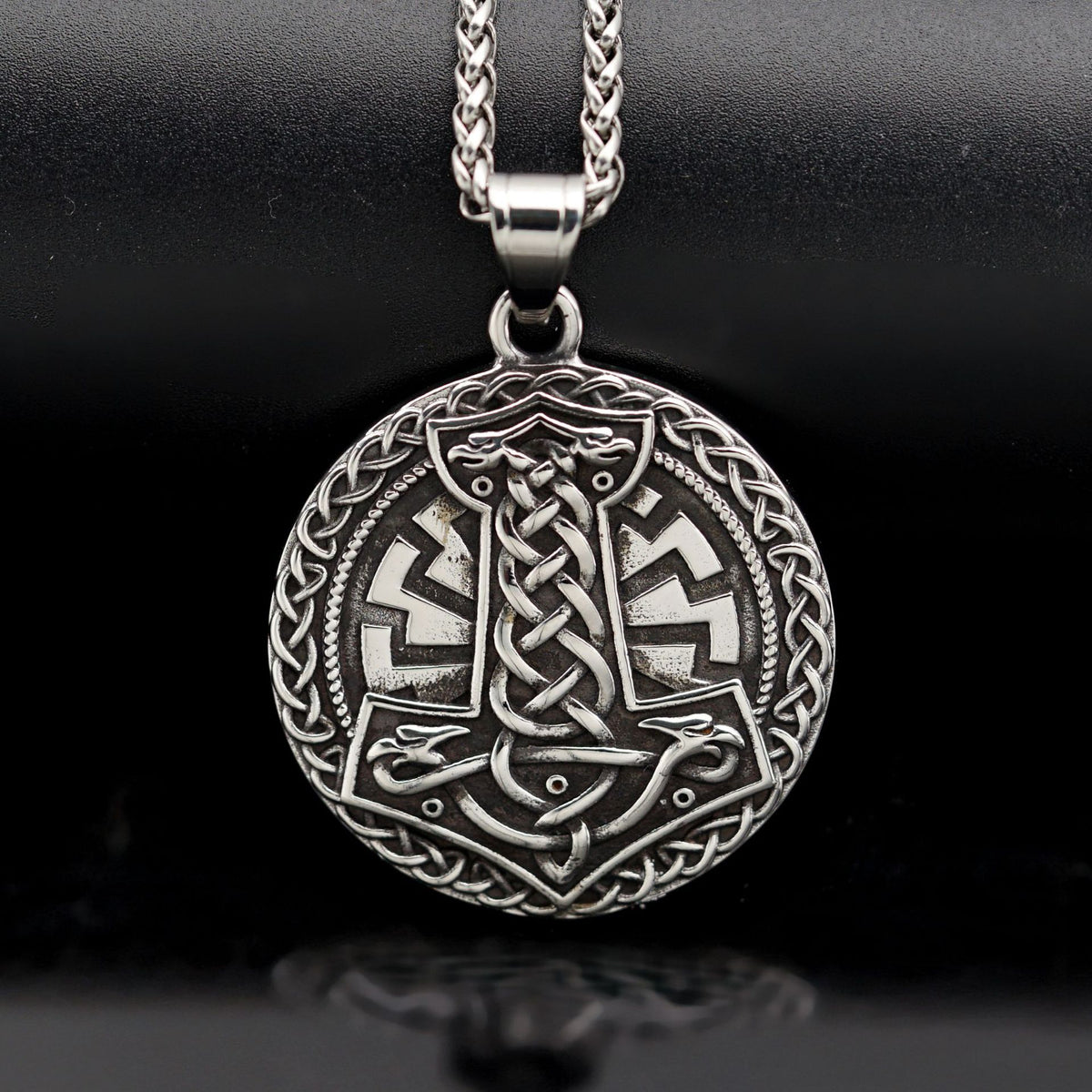 Steel Necklace – Vintage Thor Hammer Pendant