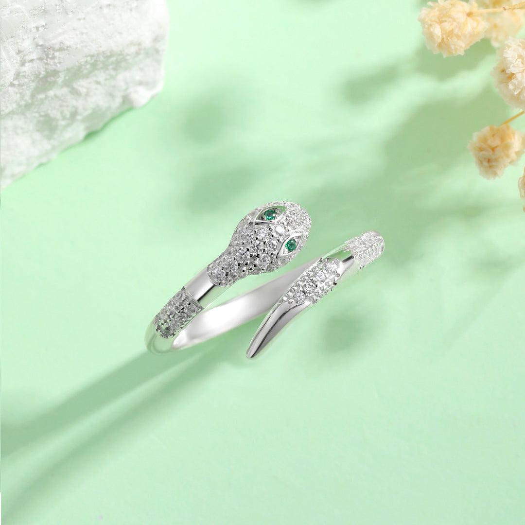 Planderful Everyday Genie S925 Sterling Silver Snake Ring – High-End Niche Luxury