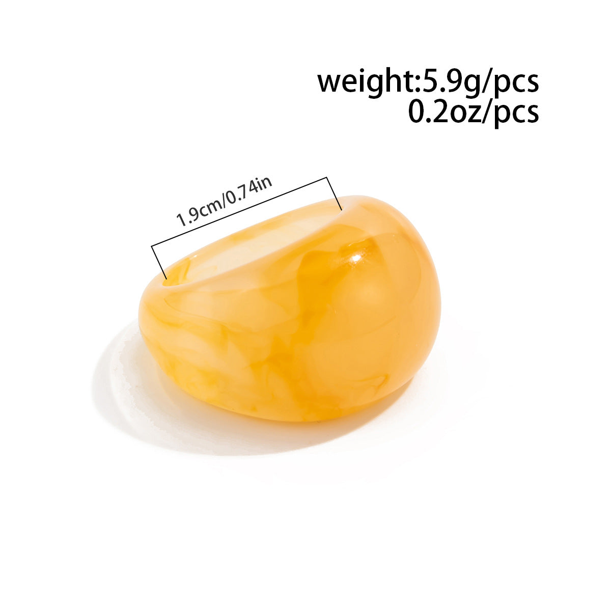 Planderful Vienna Verve Statement Ring Bread Shaped Wide Ring Maillard Color Hand Jewelry For Bold Fashion Lovers