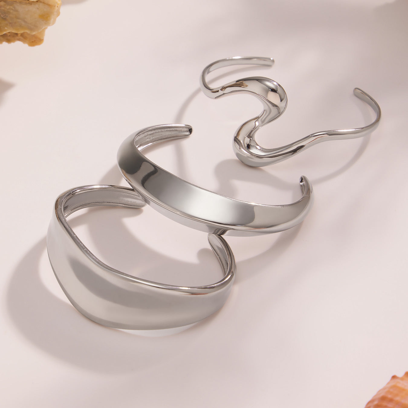 Planderful Geometric Titanium Steel Bracelet 18K Gold Women