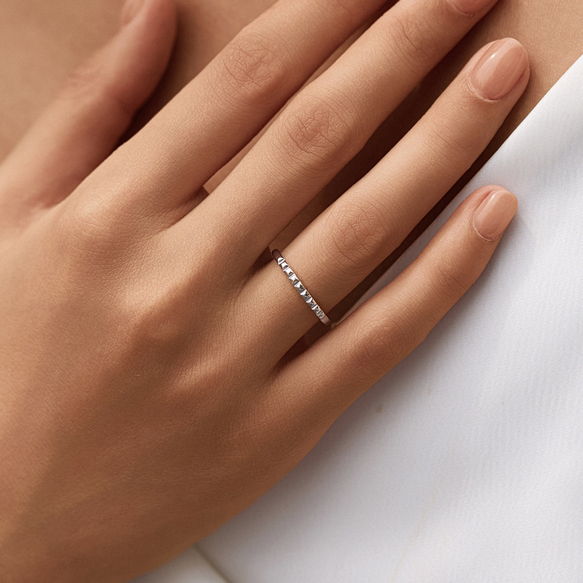 925 Sterling Silver Diamond-Shaped Ring