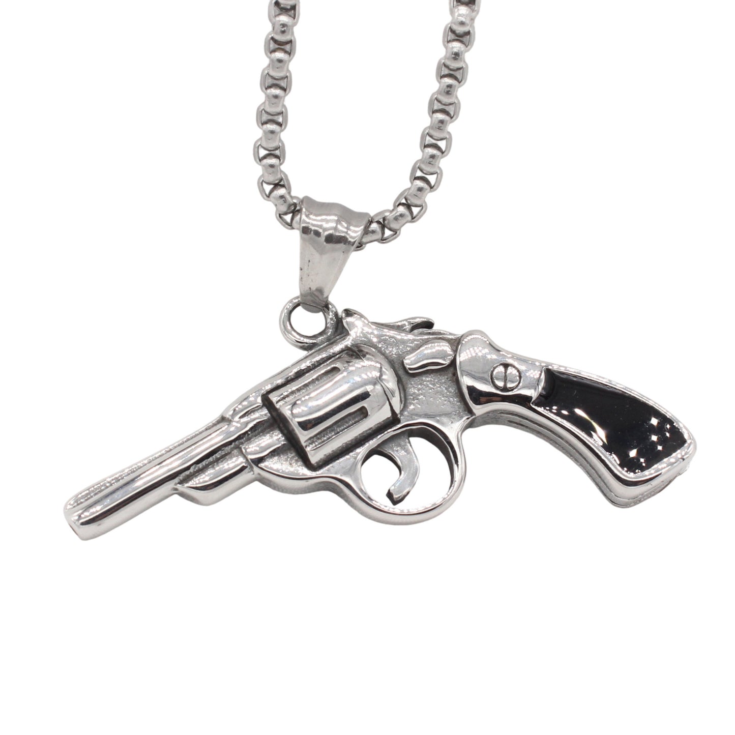 Planderful Everyday Genie – European and American Personalized Pistol Men's Titanium Steel Pendant Necklace