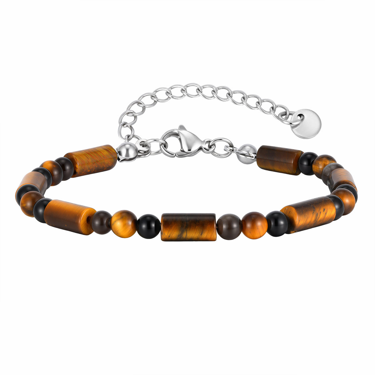 Tiger's Eye Vintage Black Stainless Steel Bracelet