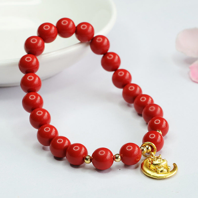Zodiac Dragon Bracelet with Cinnabar Stone