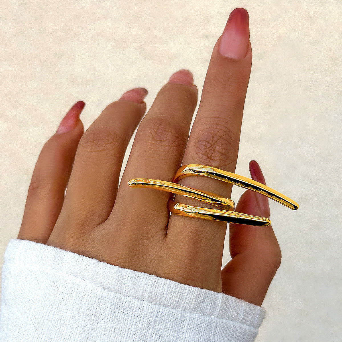 Butterfly Bow Two-finger Exaggerated Ring from Vienna Verve Collection