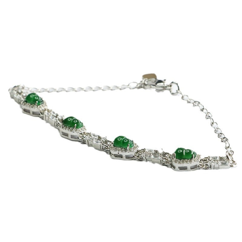 Jadeite Gourd 5*7 mm Bracelet