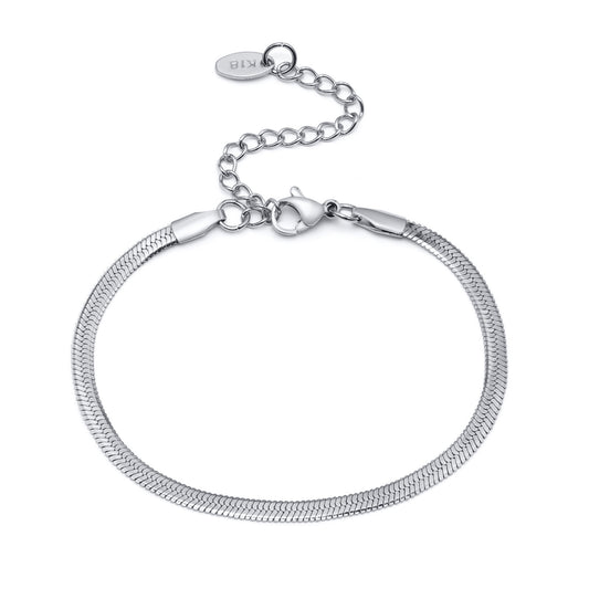 Stainless Steel Blade Bracelet Flat Snake Chain Jewelry Wholesale