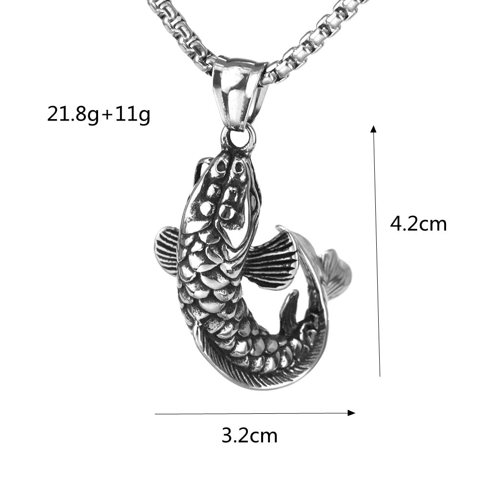 Punk Dragon Stainless Steel Men's Pendant Necklace