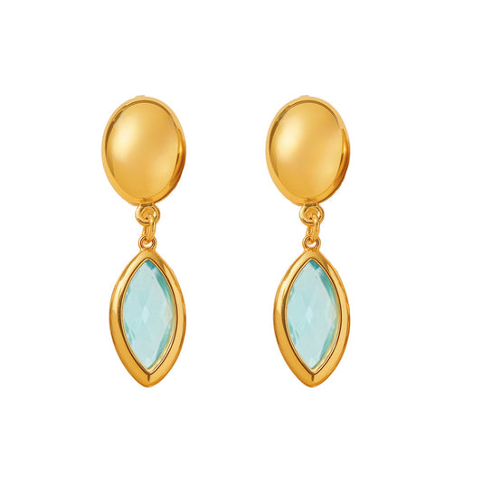 Planderful Faceted Czech Crystal Earrings For Women Elegant