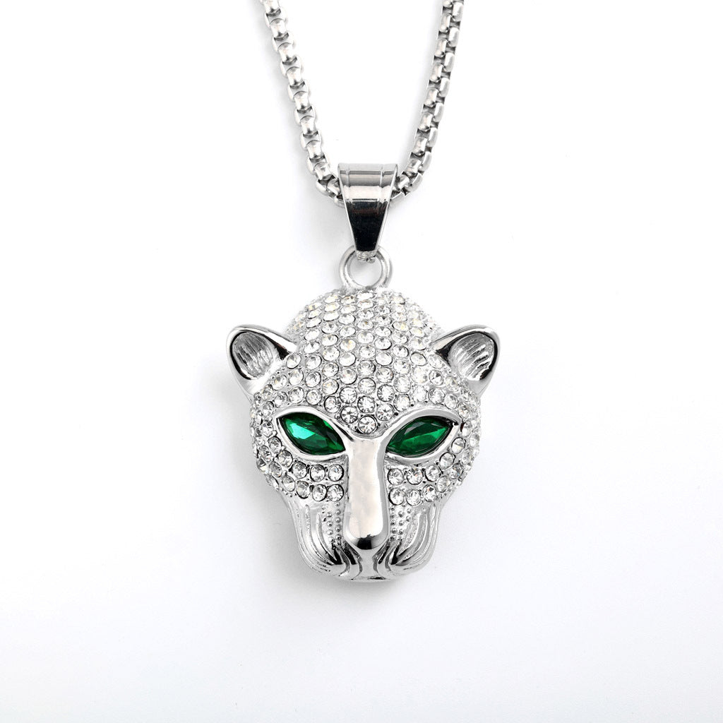 Clothing Inlaid Stainless Steel Pendant Necklace