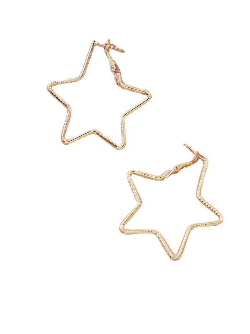 Metallic Starburst Earrings - Vienna Verve Collection - Lightweight Cross-border Jewelry