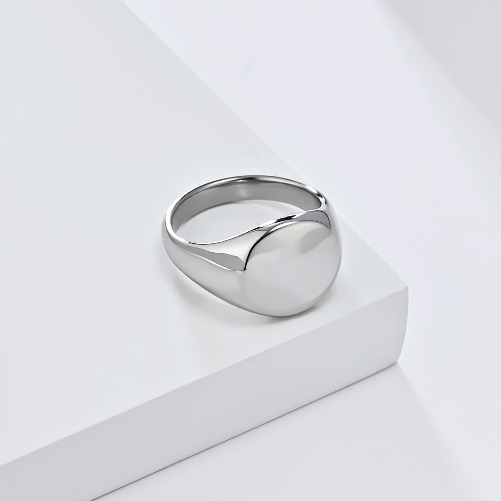 European And American Cold Neutral Wind Titanium Steel Ring
