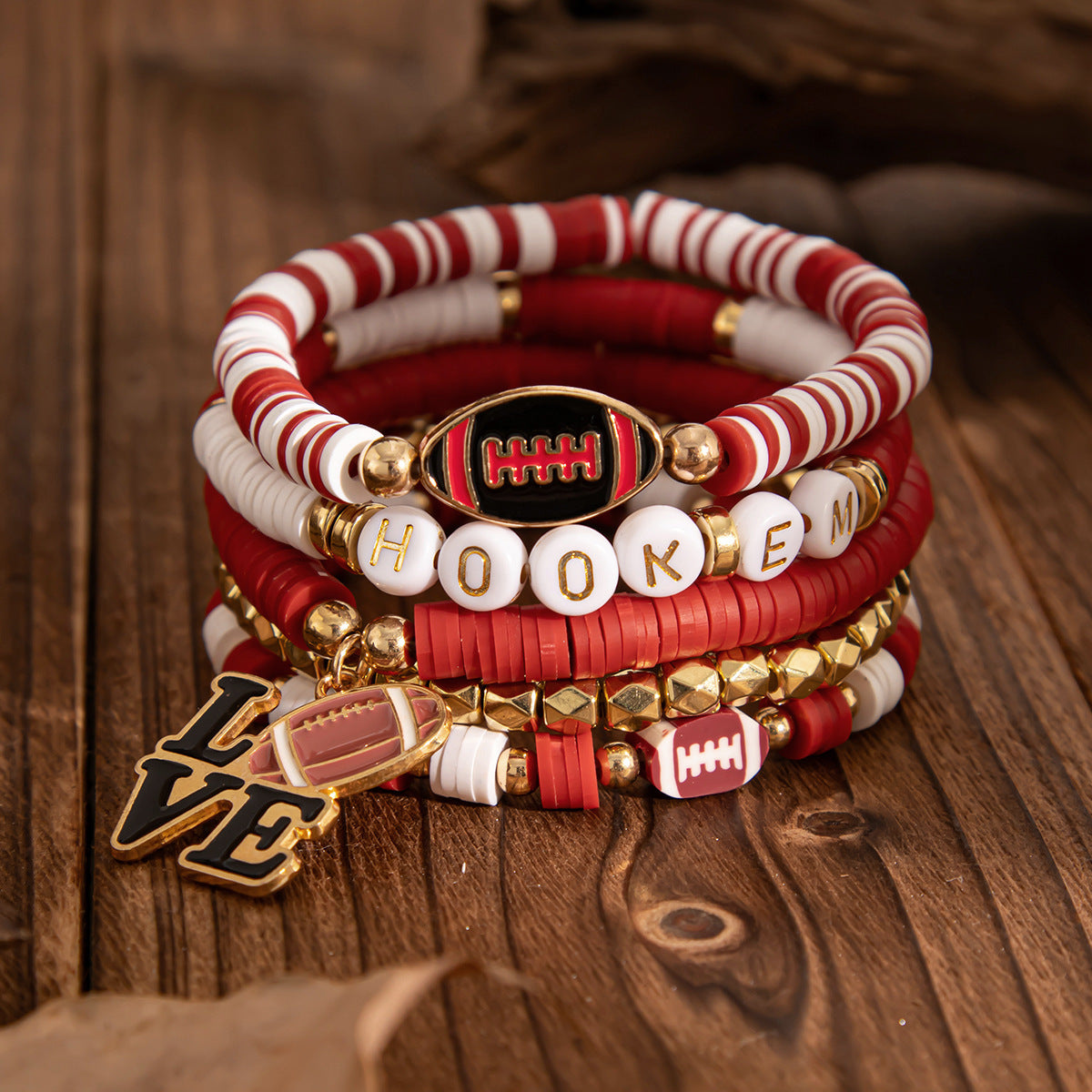 Planderful Vienna Verve Bracelet Set – Stylish Football Pendant Design
