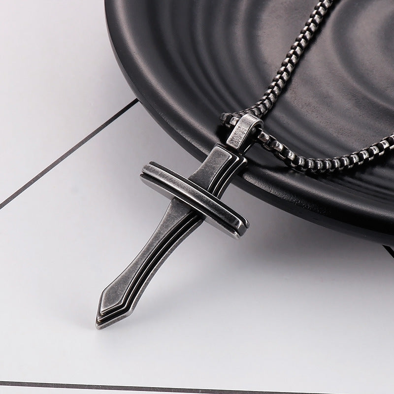 Cross-Border Creative Sword Pendant for Men - Personalized Titanium Steel Fashion Accessory from Japan and South Korea