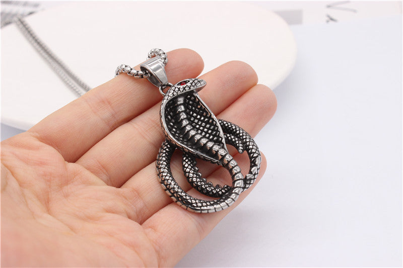 Cobra Pendant Premium Titanium Steel Unisex Jewelry For Men And Women Protection Statement Planderful Everyday Genie