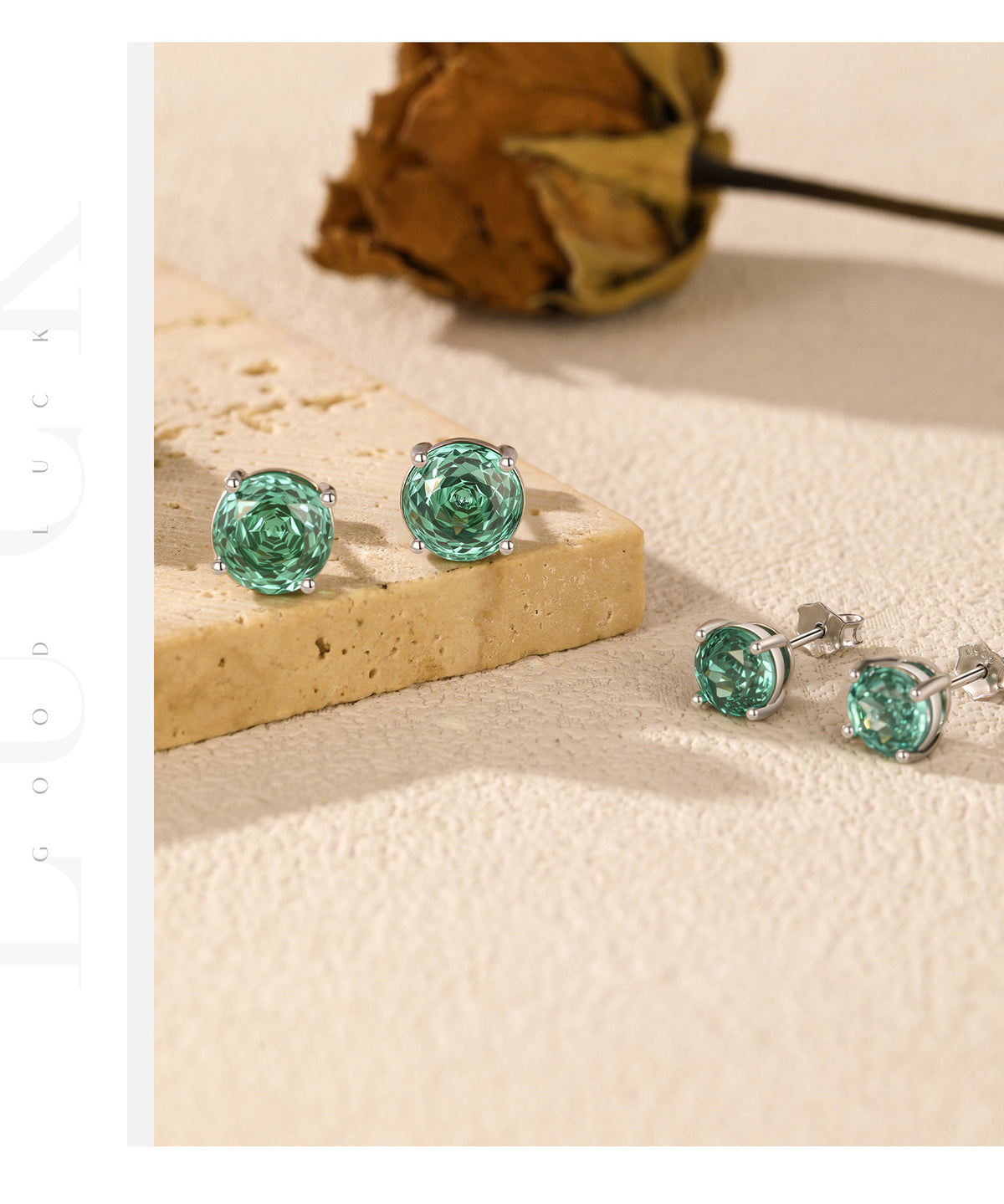 925 Sterling Silver Multicolor Rose-Cut Zircon Cartilage Stud