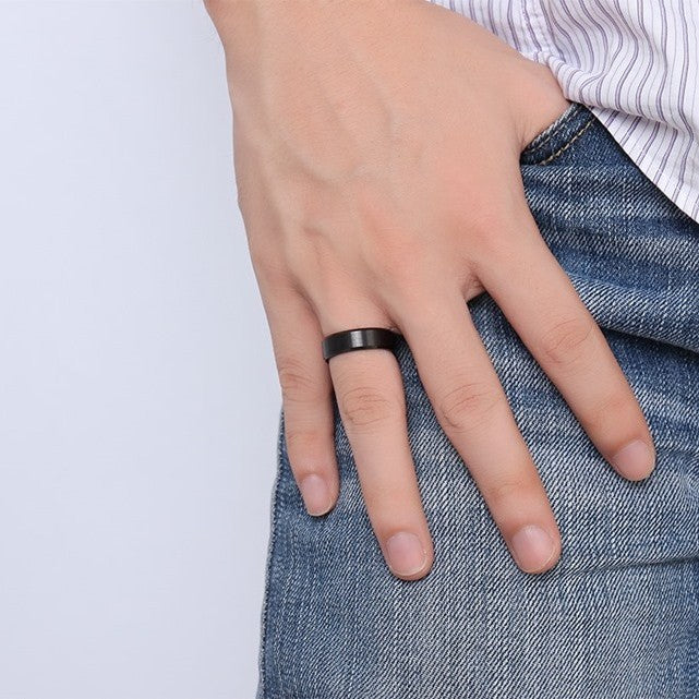 European And American Popular Jewelry Wholesale 6MM Men's Tungsten Steel Ring
