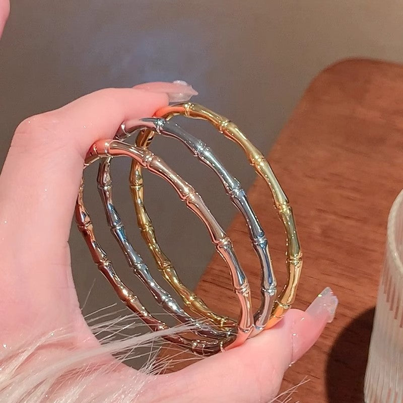 Planderful Jewelry Steel Bracelet Minimalist Design With Gold Accent For Women Everyday Wear