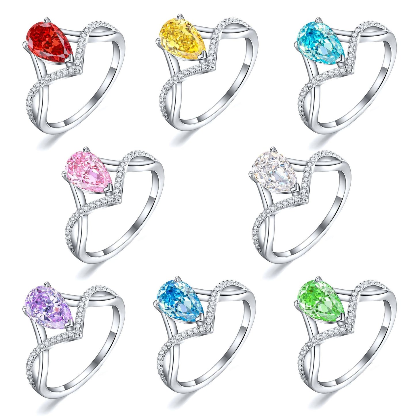 High-End 925 Sterling Silver 1.5ct Ice Flower Cut Ring