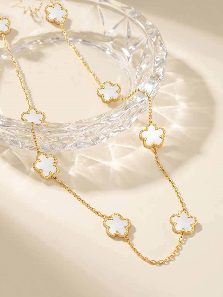Sugar Cube Dopamine Super Flash Necklace Titanium Steel Water Droplet Geometric Design