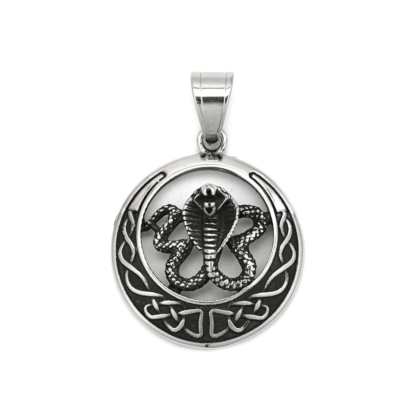 Steel Necklace – Vintage Snake Pendant For Everyday Retro Style And Statement Look By Planderful