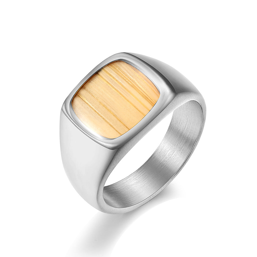 European and American Street Chaofan Titanium Steel Men's Ring