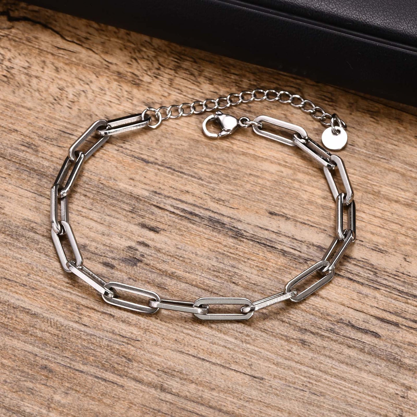 Men's Fashion Bracelet Steel Color Cross Chain Jewelry for Men