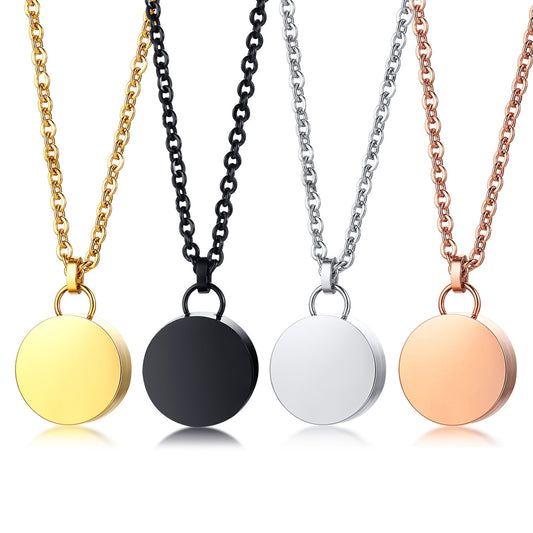 Cross-Border Jewelry Round Brand Stainless Steel Pendant for Men
