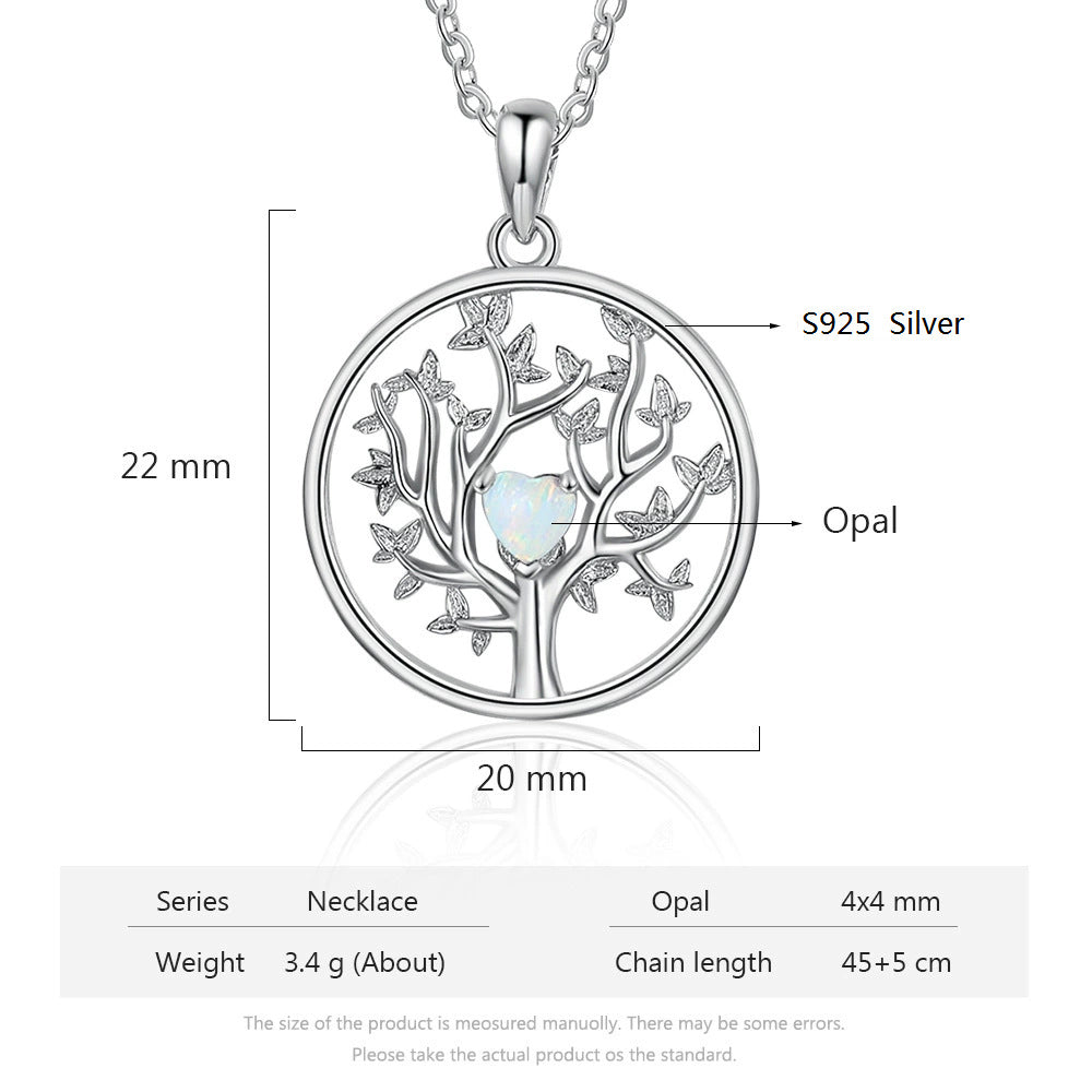 Planderful Jewelry Opal Tree Of Life Necklace