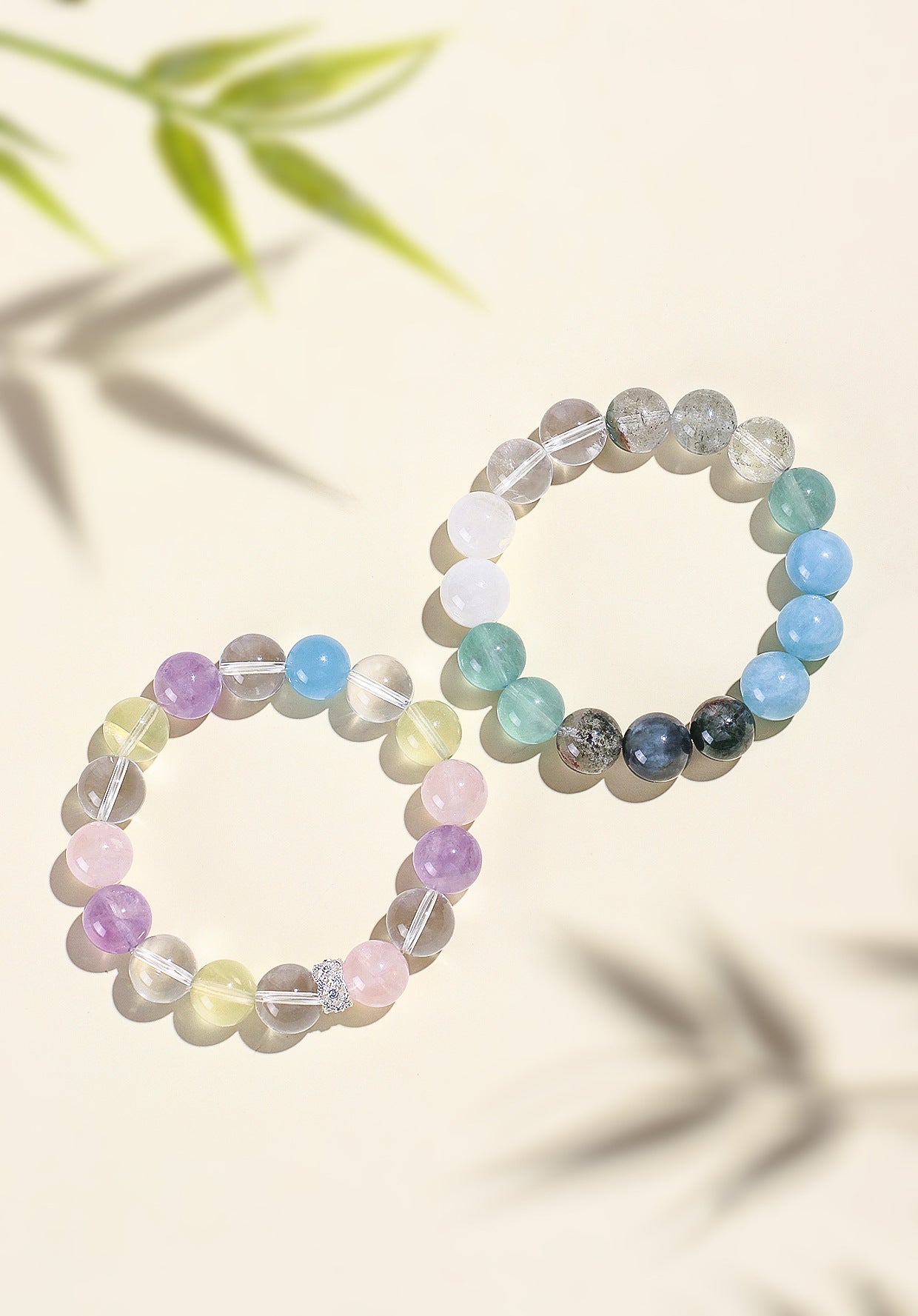 Planderful Fortune's Favor Bracelet – Elegant Lavender Amethyst and Aquamarine Design