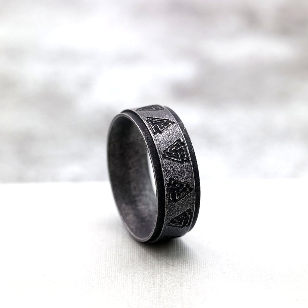 Vintage Viking Stainless Steel Men's Ring