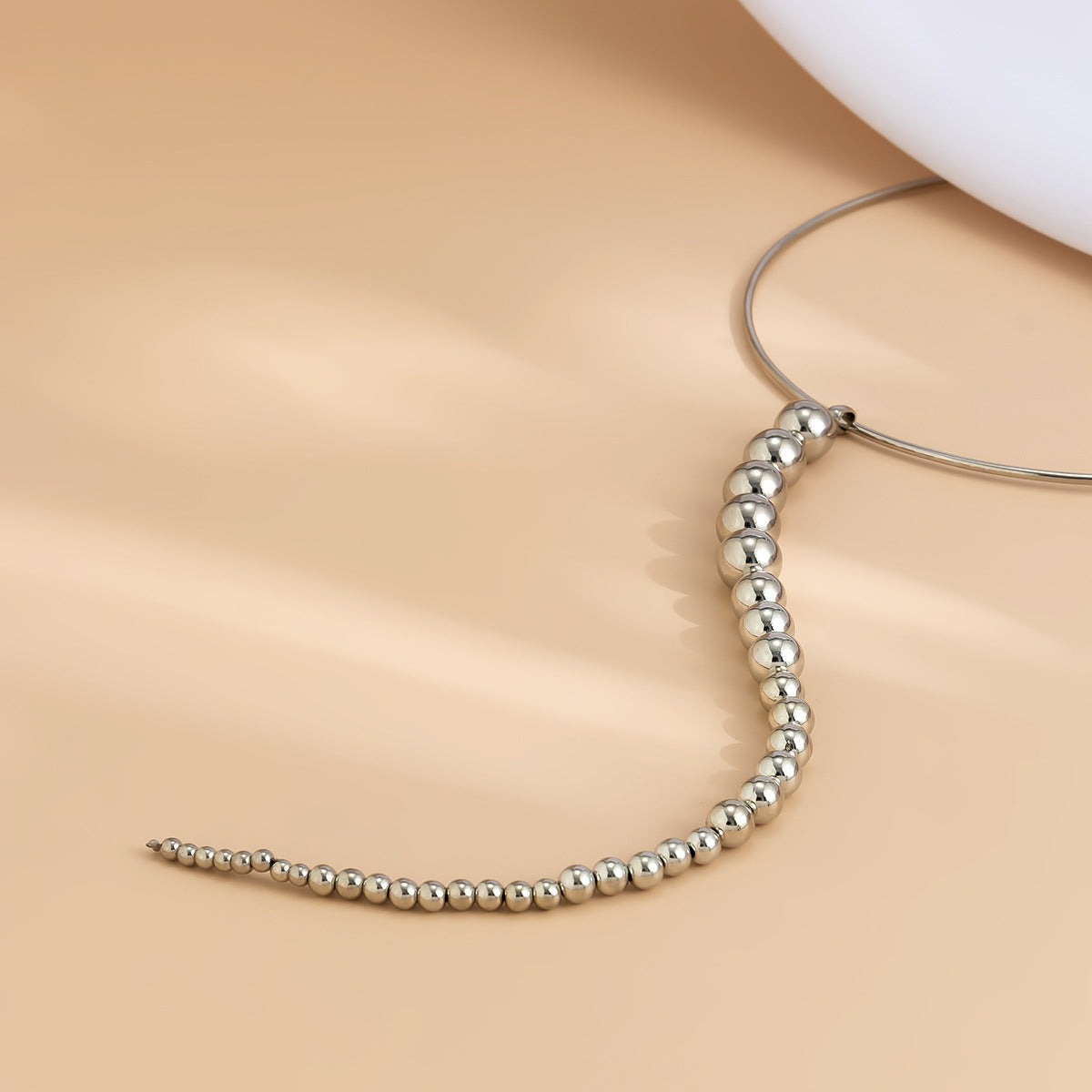 European and American Punk Style Necklace with Hanging Ball Pendant