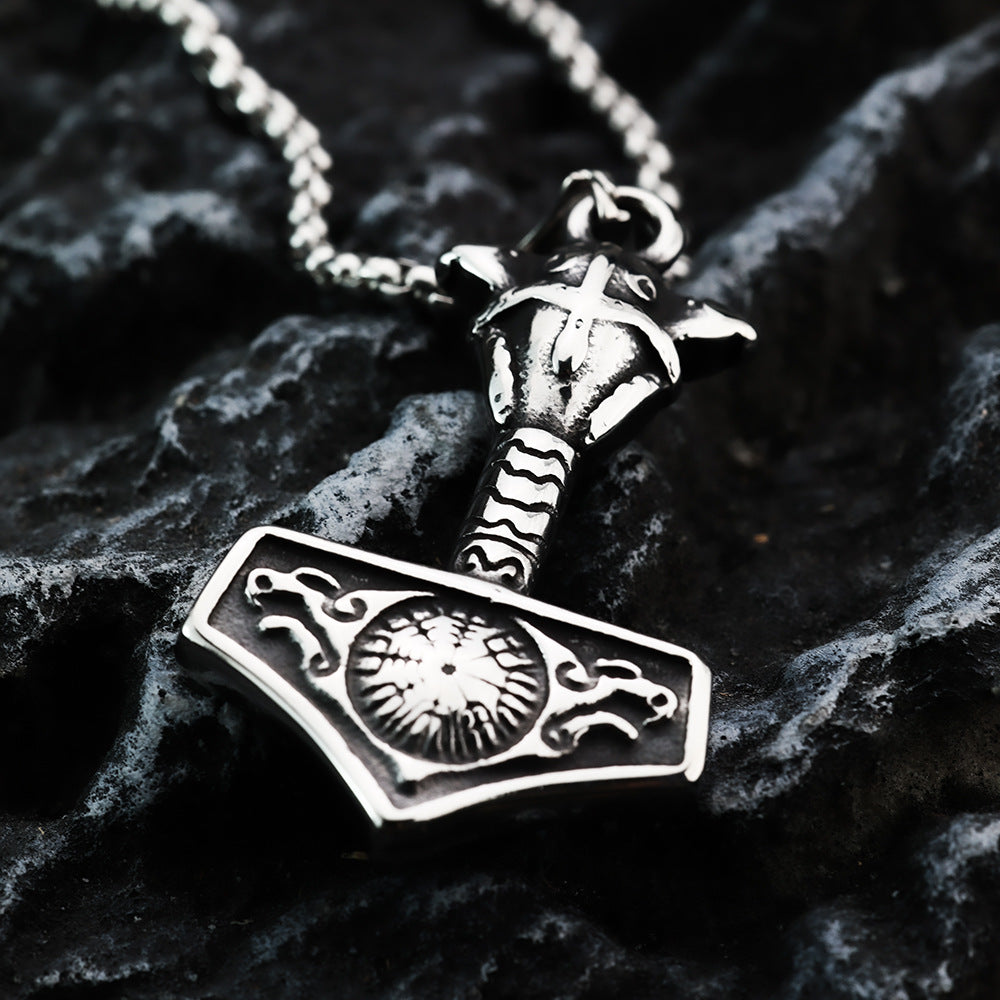 European And American Retro Stainless Steel Men's Viking Pendant