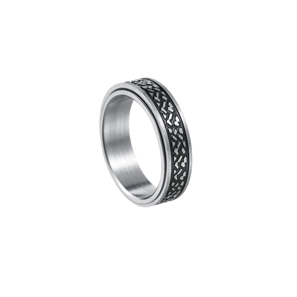 Rotating Titanium Steel Pressure Relieving Ring - Unisex US Standard Size 5-12 from Planderful Collection
