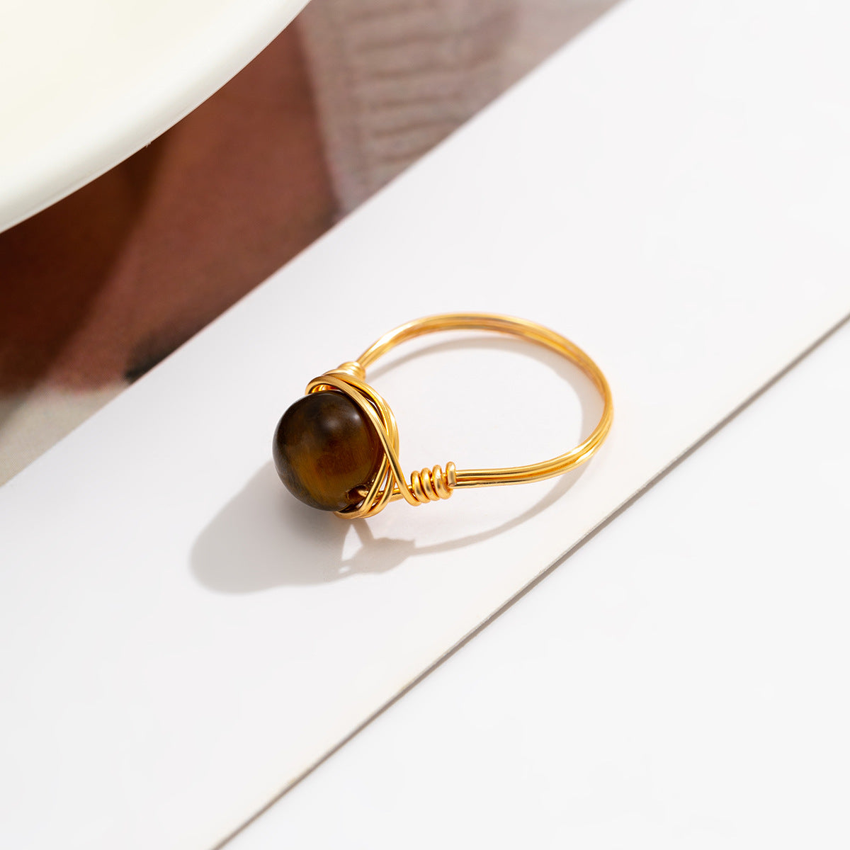 Artistic Glow Ring Needle in Vienna - Women's Alloy Ring with Luminous Pastoral Elements