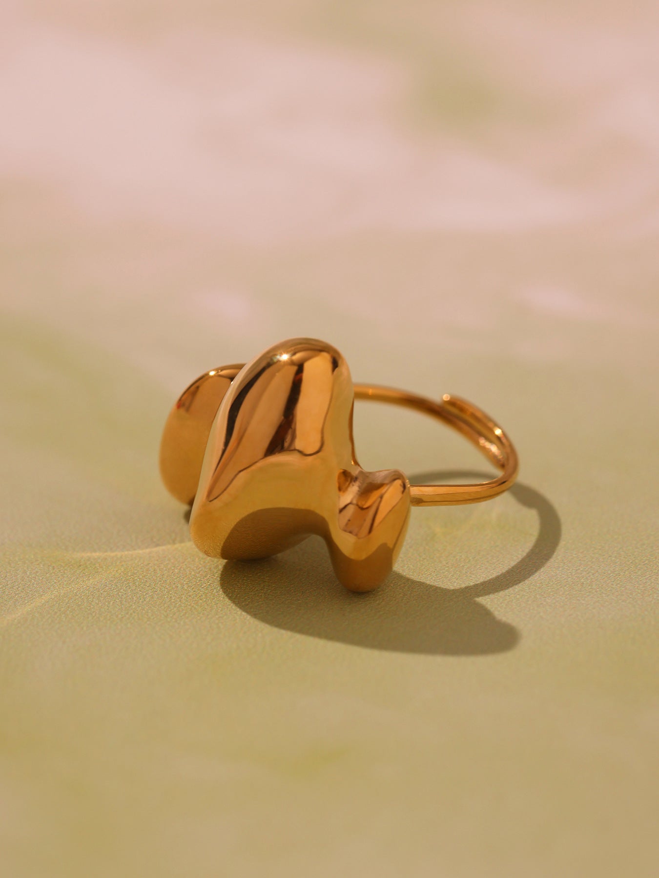 Planderful Unisex Open Index Geometric Color Ring 18K Gold