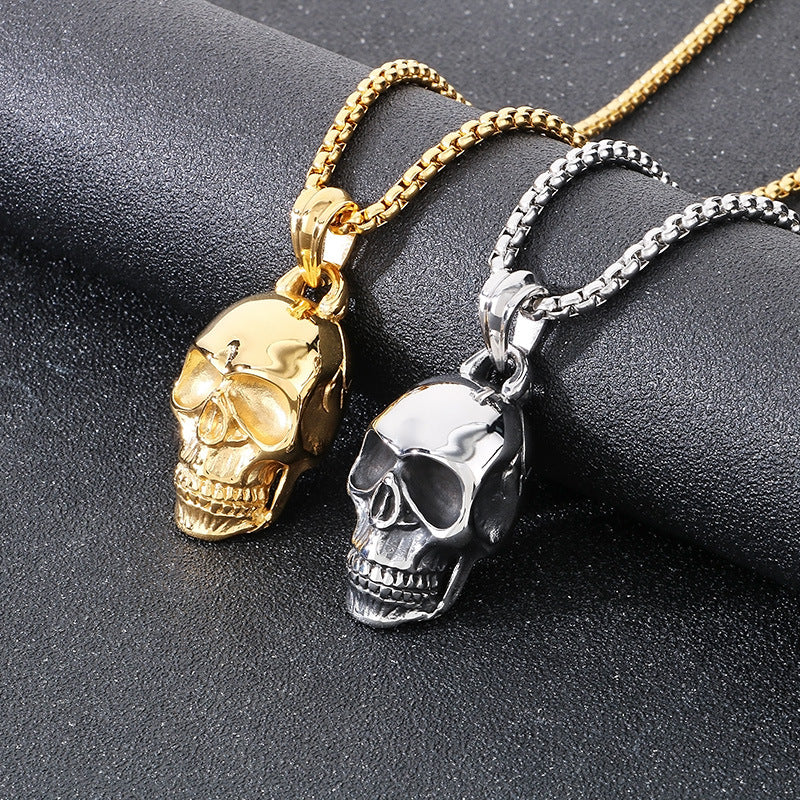 Planderful Ghost Head Pendant for Men Stainless Steel