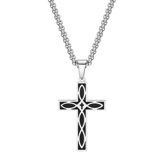 Necklaces Stainless Steel Celtic Knot Cross Pendant Necklace
