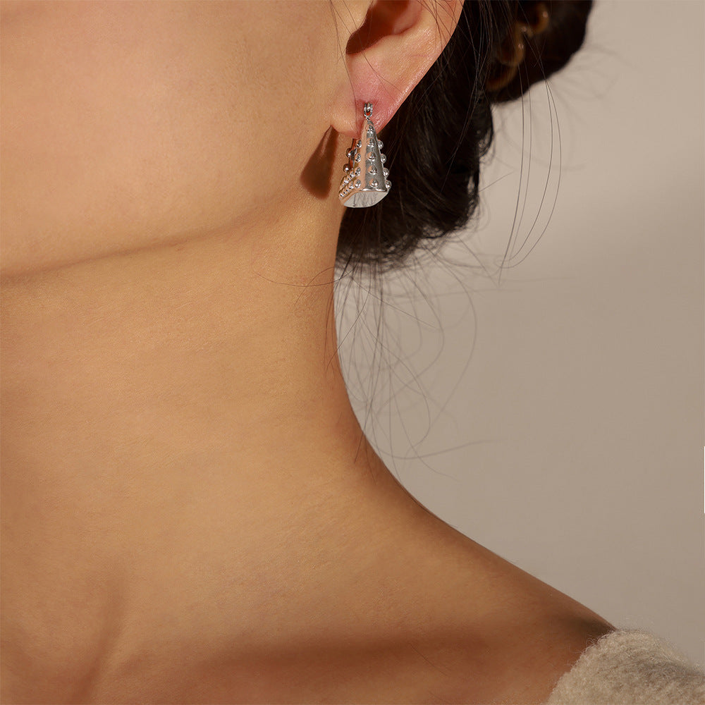 Golden Geometric Bag Earrings - Everyday Genie Collection